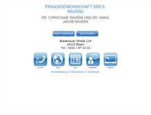 Tablet Screenshot of dr-ravens.de